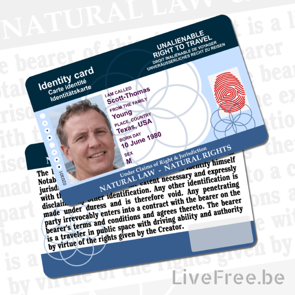 ID card of the Living Man or Woman