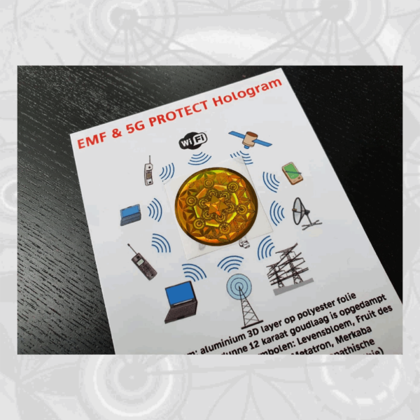 Protect yourself from EMF & 5G radiation with Gold-plated hologram sticker