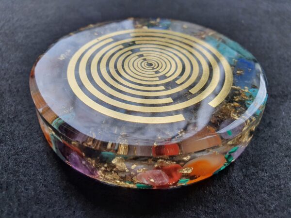 Unique handmade orgone plates for home energizing & food and water vitalization